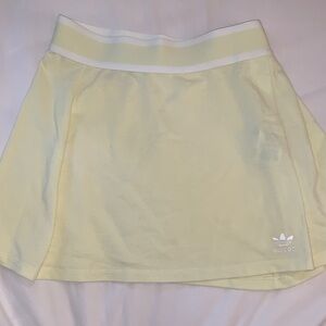 Adidas Women's Light Yellow Mini Skirt